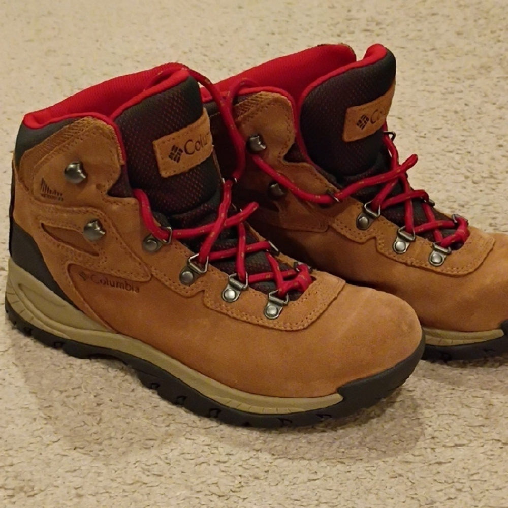 Columbia Brown and Red Hiking Boots